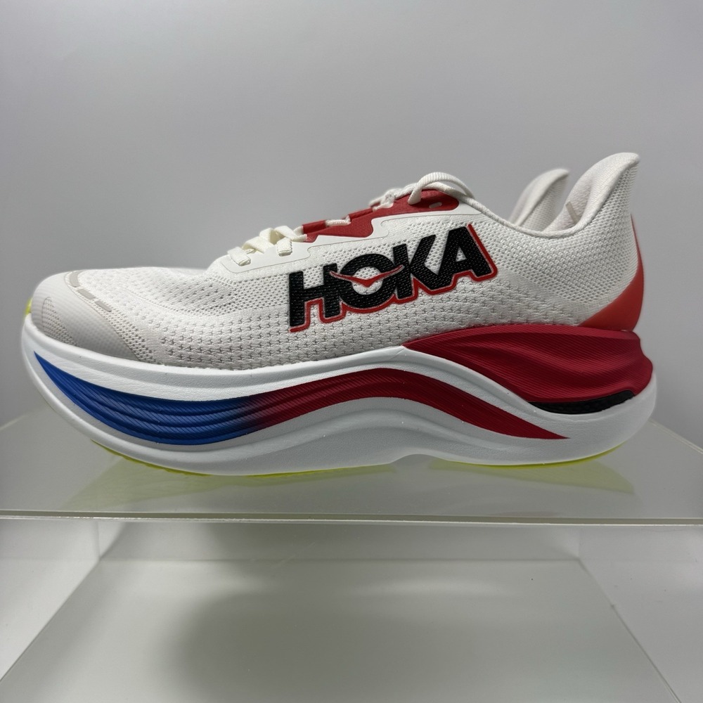 Brand New Hoka One One Skyward X 1147911 BVR Running White Red Blue Men's Size 8